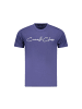 cavalli CLASS Blaues Baumwoll-T-Shirt