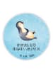 Mr. & Mrs. Panda Rund Magnet Pinguin Lachen mit Spruch in Eisblau