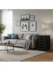 relaxdays Rollcontainer in Schwarz - (B)40 x (H)66,5 x (T)40 cm