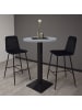 58 aufm Kessel TRESENTISCH rund Eleanore 70 cm schwarz matt/aqua matt lack