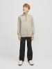 JACK & JONES Junior Sweatshirt mit halbem Reißverschluss in Moonbeam