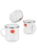 Mr. & Mrs. Panda Henkeltasse Blume Mohnblume ohne Spruch in Weiß