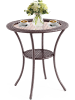 COSTWAY Gartentisch 64x64x72cm in Braun