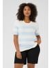 KAFFE curve Strickpullover KClizzy Regular fit in Chalk/Light Blue Wide Stripe