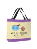 Mr. & Mrs. Panda Tasche Kaffee Bohne mit Spruch in Gelb Pastell