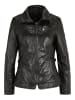 H.I.S Bikerjacke Lederjacke mit Stehkragen in MILKY BLACK