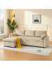 CALICOSY Sofa LOUISON in Beige - (W) 219  x (H) 84  x (L) 147 cm