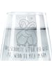 Mr. & Mrs. Panda Trinkglas Pinguine Kuscheln mit Spruch in Transparent