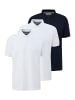 S. Oliver Poloshirt Basic in Weiß / blau