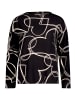 Betty Barclay Sweatshirt mit Rippenstruktur in Schwarz/Weiß