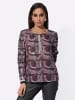 creation L Shirt in burgund-ecru-gemustert