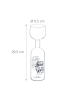 relaxdays Weinflasche Glas in Transparent - 750 ml