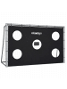 relaxdays Fußballtor "mit Torwand" in Grau - (B)240 x (H)160 x (T)90 cm