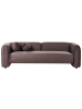 Beliani 3-Sitzer Sofa LEIREN in Braun - (W) 224 x (H) 68 x (L) 87 cm