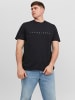 Jack & Jones Logo T-Shirt Kurzarm Shirt Plus Size Übergröße JJESTAR in Schwarz