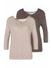Vivance 3/4-Arm-Shirt in weiß, schwarz