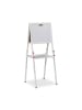 relaxdays Kinderstandtafel in Weiß - (B)55 x (H)102 - 135 x (T)52 cm