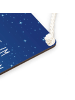 Mr. & Mrs. Panda Holzschild Widder Astologie mit Spruch in Sternenhimmel Blau