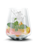 Mr. & Mrs. Panda Blümchentail Glas Pinguin Angelboot mit Spruch in Transparent