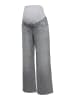 mama licious Umstandsjeans mit weitem Bein in Medium Grey Denim