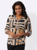 WITT WEIDEN Druckbluse in camel-schwarz