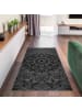 WALLART Vinyl-Teppich - Mandala Stern Muster silber schwarz in Silber