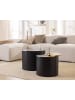 home24 Couchtisch Moween 2er-Set in Esche Schwarz