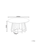 Beliani Couchtisch BERNIE in Weiß/Schwarz - (W) 80 x (H) 40 x (L) 80 cm