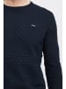 FQ1924 Strickpullover FQKYLE structure crewneck knit 21900700 modischer Langarmpullover in Dunkelblau