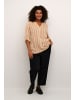 KAFFE curve Langarm-Bluse KCsida Regular fit in Feather Gray / Melon Stripe