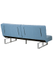 Beliani 3-Sitzer Sofa DUBLIN in Blau/Silber - (W) 190 x (H) 38 x (L) 88 cm