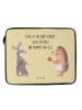 Mr. & Mrs. Panda Laptop Tasche Hase Igel mit Spruch in Gelb Pastell