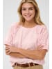 SAINT TROPEZ Kurzarm-Bluse PalaSZ Lockere Passform in Chalk Pink
