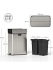 HOMCOM Küchenmülleimer-53,4L x 30B x 67H cm-Silber