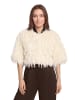Vera Mont Kunstfell-Jacke mit Fransen in Champagne Sorbet