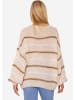 SASSYCLASSY Oversize Strick-Pullover in Hellbeige, Camel, Offwhite