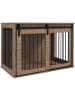 Pawhut Hundekäfig Nussbaum 98L x 58B x 61H cm