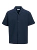 JACK & JONES Junior Waffle Resort-Hemd Kurzarm Jjglobal in Dunkelblau