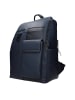 Piquadro Blau Leder Rucksack