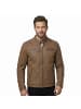 Mauritius Lederjacke Lammnubuk in Beige