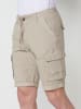 KOROSHI Cargo-bermuda mit elastischem bund in beige