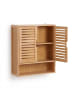 relaxdays Hängeschrank in Natur - (B)59 x (H)66 x (T)21 cm