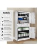 tectake Büroschrank Cosmo mit 2 Schubfächern 40x80x180cm