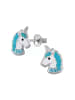 schmuck23 Silber Ohrringe 925 Einhorn 0,7 cm x 0,8 cm