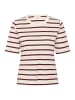 PART TWO T-shirt RatanaPW Gerade Passform in Tawny Port Stripe
