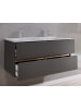 VCM  2 tlg. Badmöbel-Set mit Waschbecken Cosila-I 112cm in Anthrazit / Honig-Eiche