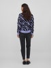 Vila Kuscheliger Strickpullover Jacquard Zebra Animal Muster VIRIL FEAMI in Lila