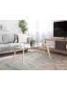 Beliani Couchtisch HUDSON in Transparent/Braun - (W) 60 x (H) 46 x (L) 120 cm