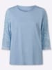 Sieh an! Spitzenshirt in hellblau