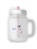 Mr. & Mrs. Panda Trinkglas Mason Jar Einhorn Party ohne Spruch in Transparent